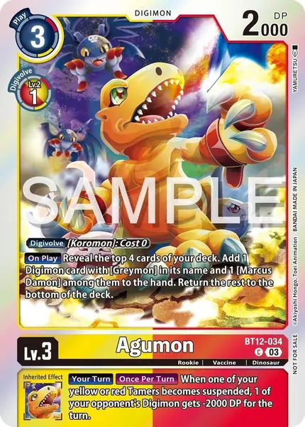 Agumon - BT12-034 (Official Tournament Vol.13 Winner Pack)