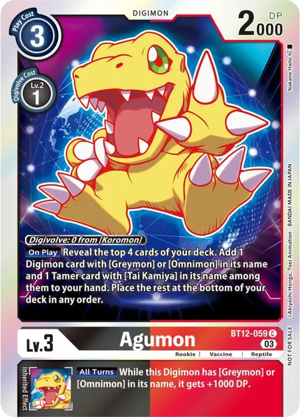 Agumon - BT12-059 (Official Tournament Pack Vol.11)