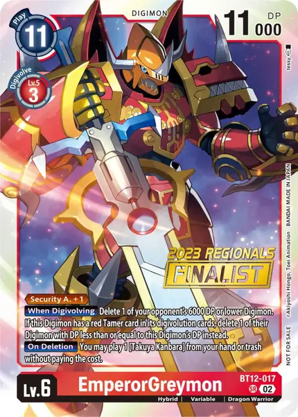 EmperorGreymon (2023 Regionals Finalist)