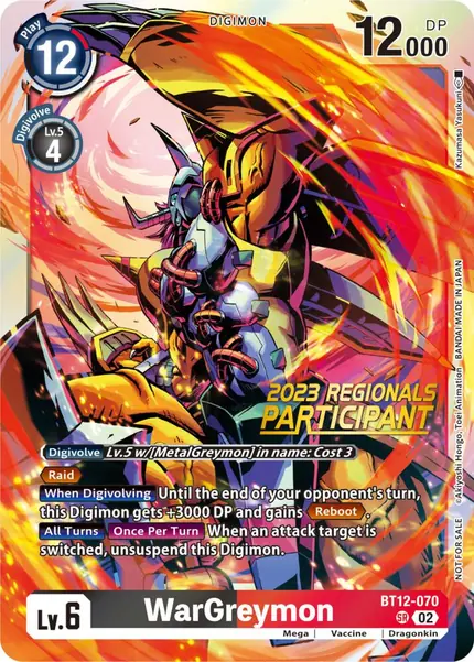 WarGreymon (2023 Regionals Participant)