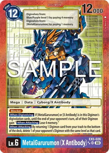 MetalGarurumon (X Antibody) (2 Star Alternate Art)