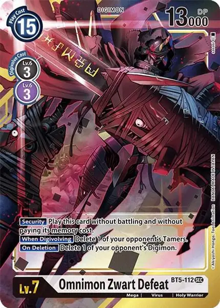 Omnimon Zwart Defeat (Alternate Art)