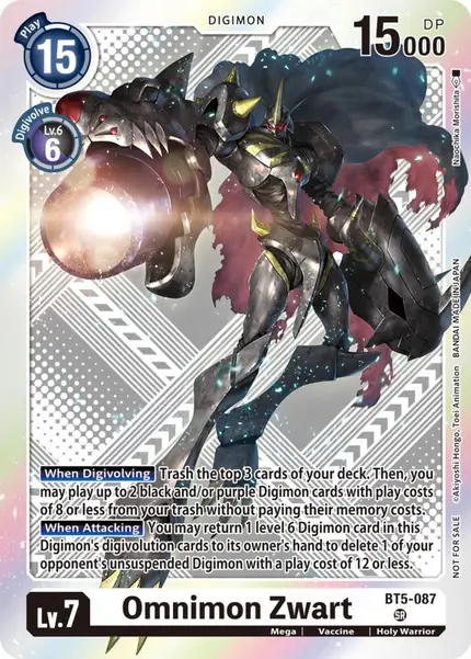 Omnimon Zwart (Starter Deck 15 & 16 Pre-Release Winner)