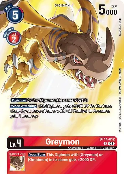 Greymon (Omnimon Binder Set)