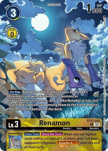 Renamon (Legend Pack 2024 Box Topper)