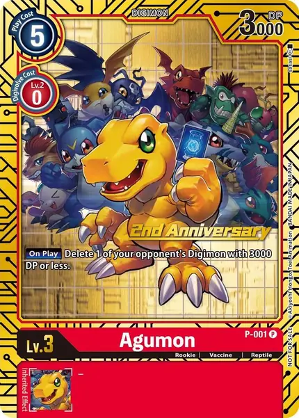 Agumon - P-001 (2nd Anniversary Card Set)