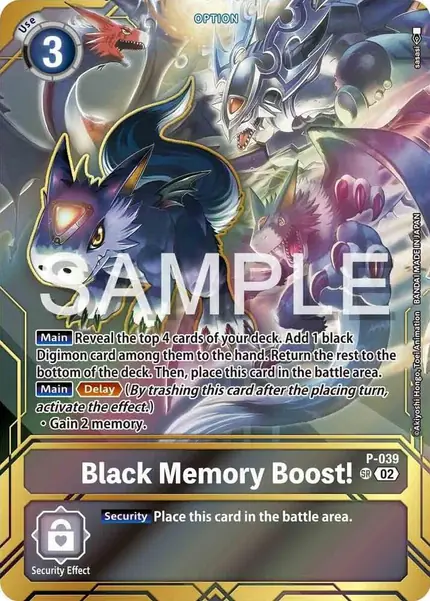 Black Memory Boost! - P-039 (Premium Card Collection - Memory Boost! Set)