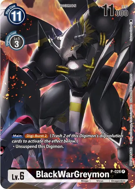 BlackWarGreymon - P-026 (Winner Pack Across Time)