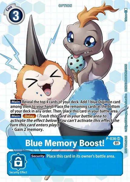 Blue Memory Boost! - P-036 (Next Adventure Box Promotion Pack)