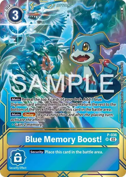 Blue Memory Boost! - P-036 (Premium Card Collection - Memory Boost! Set)
