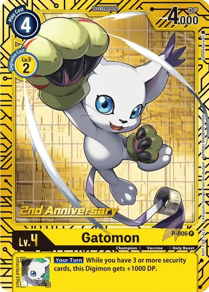 Gatomon - P-006 (2nd Anniversary Card Set)