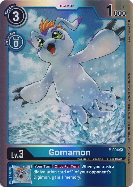 Gomamon - P-004 (Rainbow Foil)