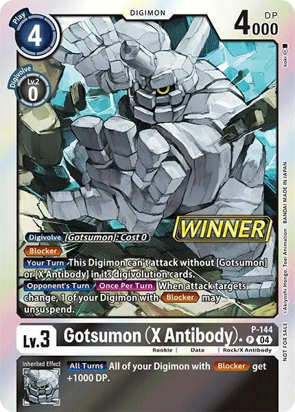 Gotsumon (X Antibody) - P-144 (Store Tournament 2024 Jul. - Sep. Winner Pack)