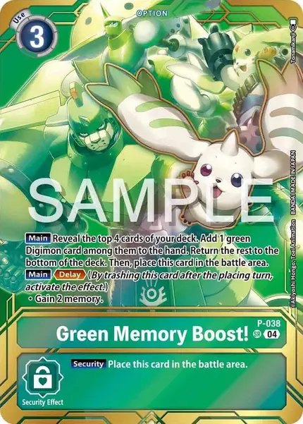 Green Memory Boost! - P-038 (Premium Card Collection - Memory Boost! Set)