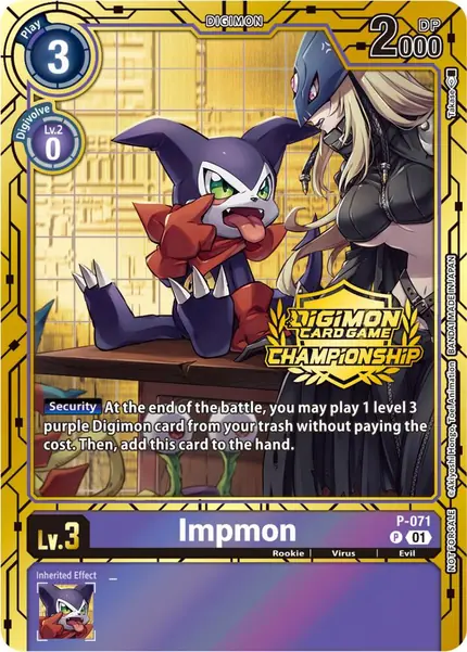 Impmon - P-071 (Championship 2023 Gold Card Set)