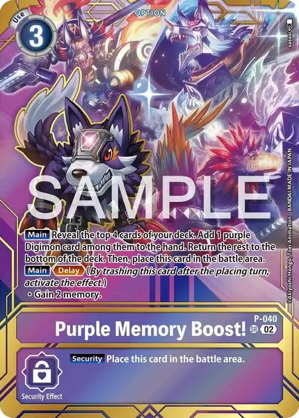Purple Memory Boost! - P-040 (Premium Card Collection - Memory Boost! Set)