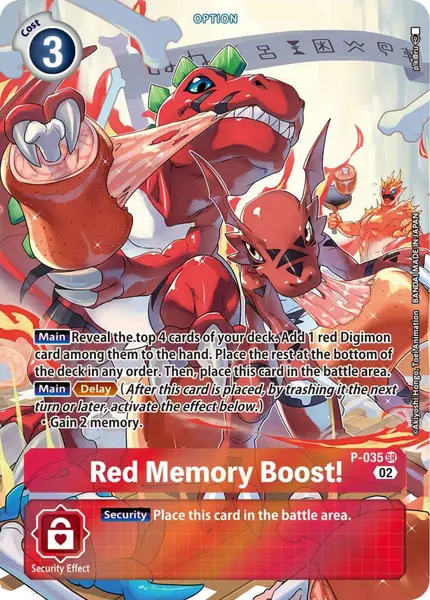 Red Memory Boost! - P-035 (Digimon Adventure Box 2)