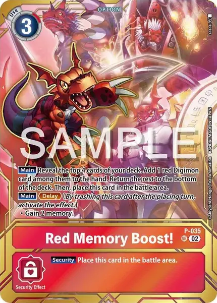 Red Memory Boost! - P-035 (Premium Card Collection - Memory Boost! Set)