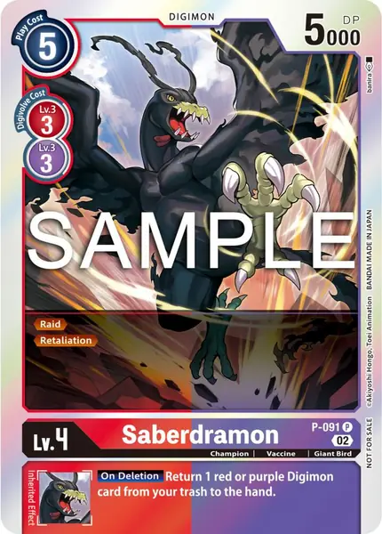 Saberdramon - P-091 (3rd Anniversary Update Pack)