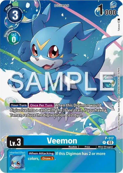 Veemon - P-117 (Digimon Adventure 02: The Beginning Set)