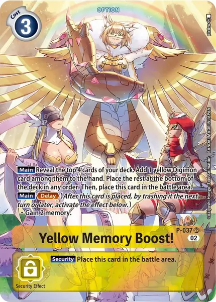 Yellow Memory Boost! - P-037 (Digimon Adventure Box 2)