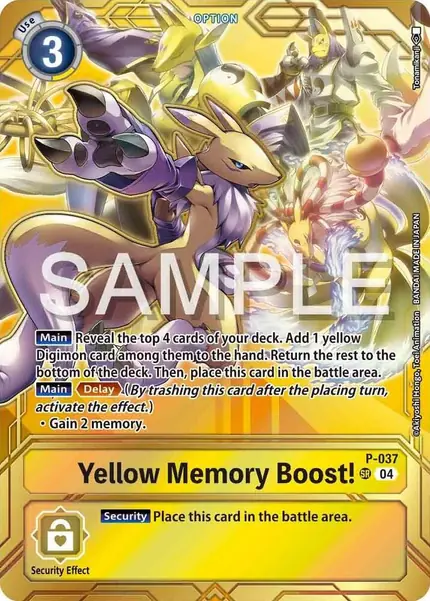 Yellow Memory Boost! - P-037 (Premium Card Collection - Memory Boost! Set)