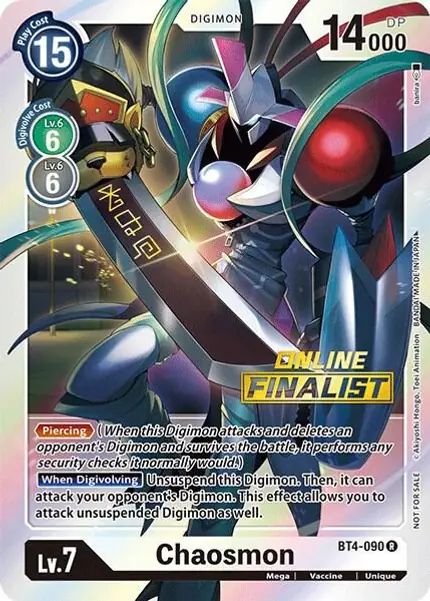 Chaosmon - BT4-090 (2021 Championship Online Regional) [Online Finalist]