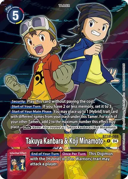 Takuya Kanbara & Koji Minamoto (Release Special Booster 2.0: Box Promotion Pack)