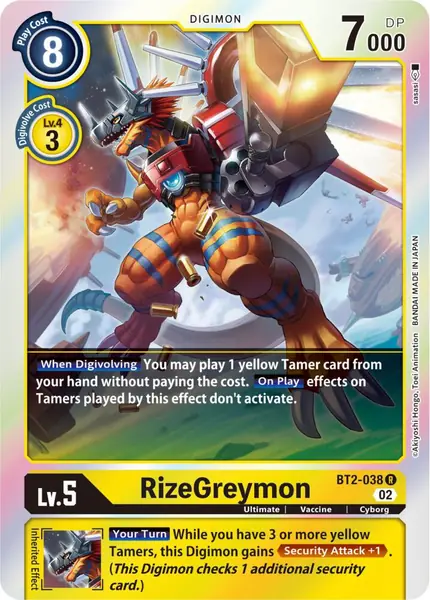 RizeGreymon - BT2-038 (Resurgence Booster Reprint)