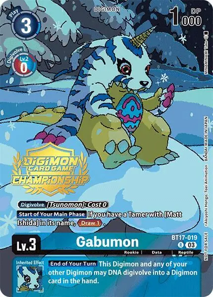 Gabumon (Championship 2024 Tamers Pack)