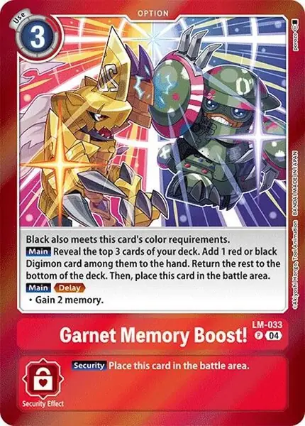 Garnet Memory Boost!