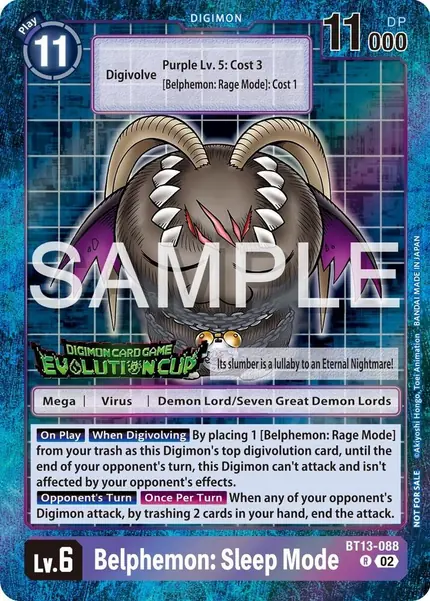 Belphemon: Sleep Mode - BT13-088 (2024 Evolution Cup)