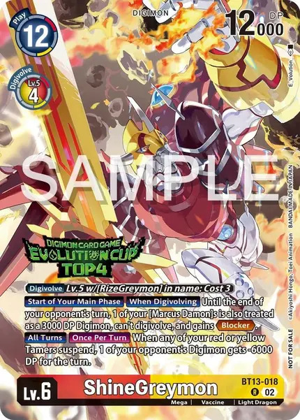 ShineGreymon - BT13-018 (2024 Evolution Cup Top 4)