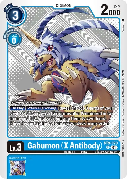 Gabumon (X Antibody) (Starter Deck 15 & 16 Pre-Release)