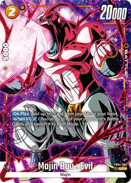 Majin Buu : Evil - (Tournament Pack -Winner- 05)