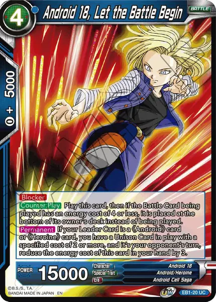 Android 18, Let the Battle Begin