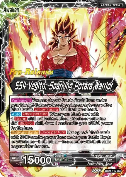 SS4 Son Goku & SS4 Vegeta // SS4 Vegito, Sparking Potara Warrior