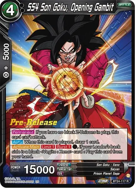 SS4 Son Goku, Opening Gambit
