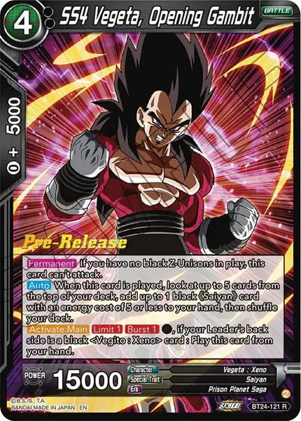 SS4 Vegeta, Opening Gambit