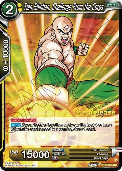 Tien Shinhan, Challenge From the Corps