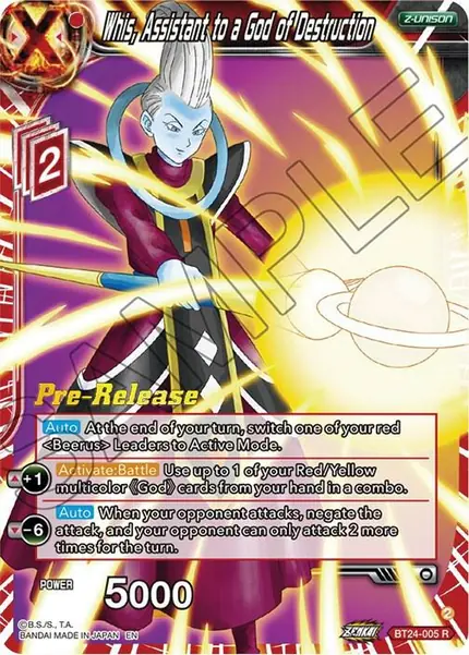 Whis, Assistant to a God of Destruction