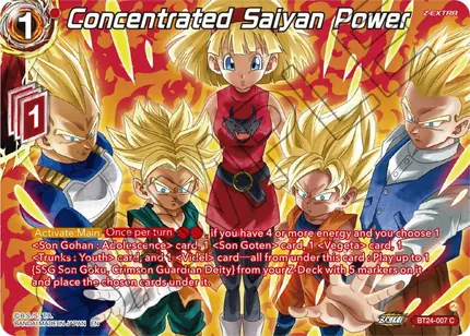 Concentrated Saiyan Power (Collector Booster Silver)