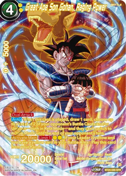 Great Ape Son Gohan, Raging Power (SPR)