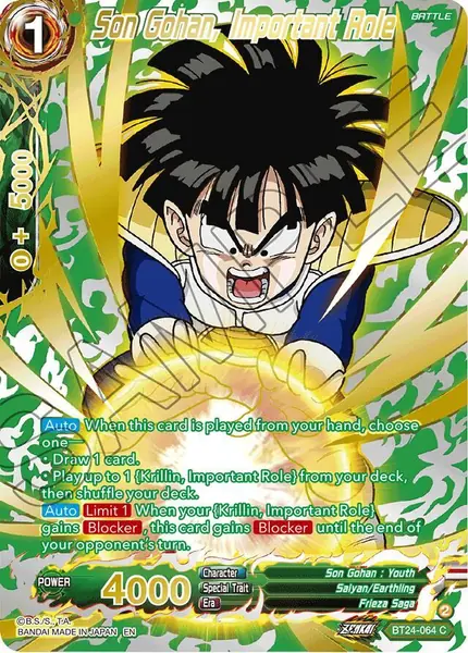 Son Gohan, Important Role (Collector Booster Gold)