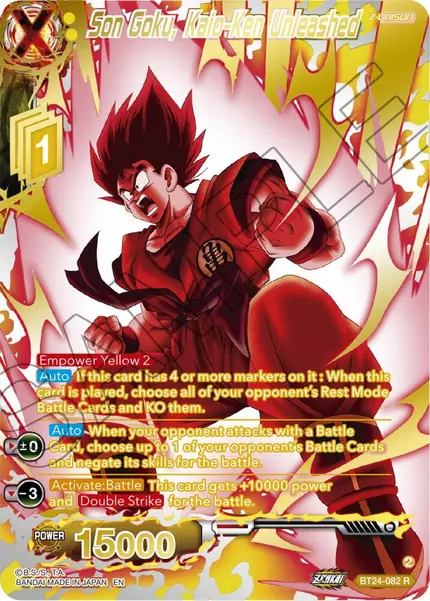 Son Goku, Kaio-Ken Unleashed (Collector Booster Gold)