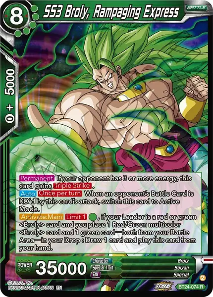 SS3 Broly, Rampaging Express