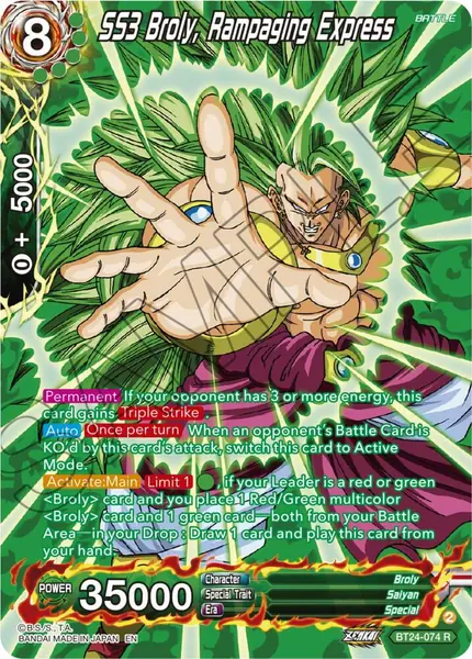 SS3 Broly, Rampaging Express (Collector Booster Silver)