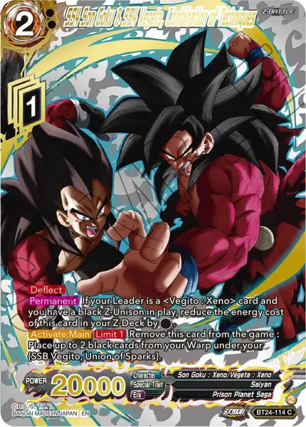 SS4 Son Goku & SS4 Vegeta, Combination of Techniques (Collector Booster Gold)