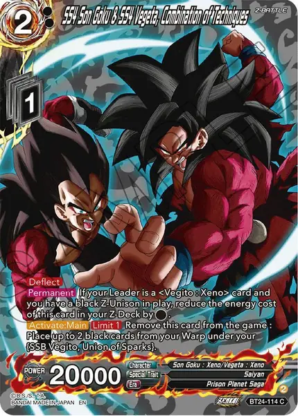 SS4 Son Goku & SS4 Vegeta, Combination of Techniques (Collector Booster Silver)