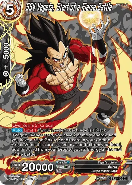 SS4 Vegeta, Start of a Fierce Battle (Collector Booster Silver)